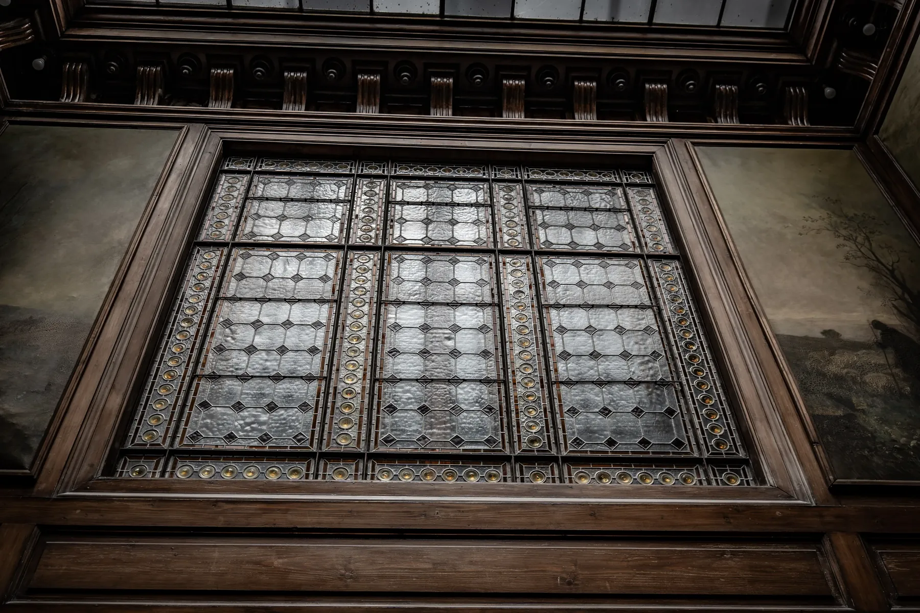 Historische Bleiverglasung im Treppenhaus